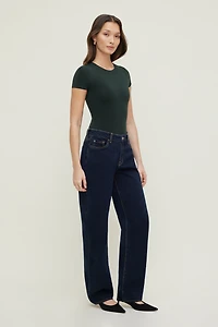 Justaucorps sculptant à col rond