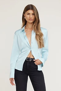 Chemise ajustée en satin Eva