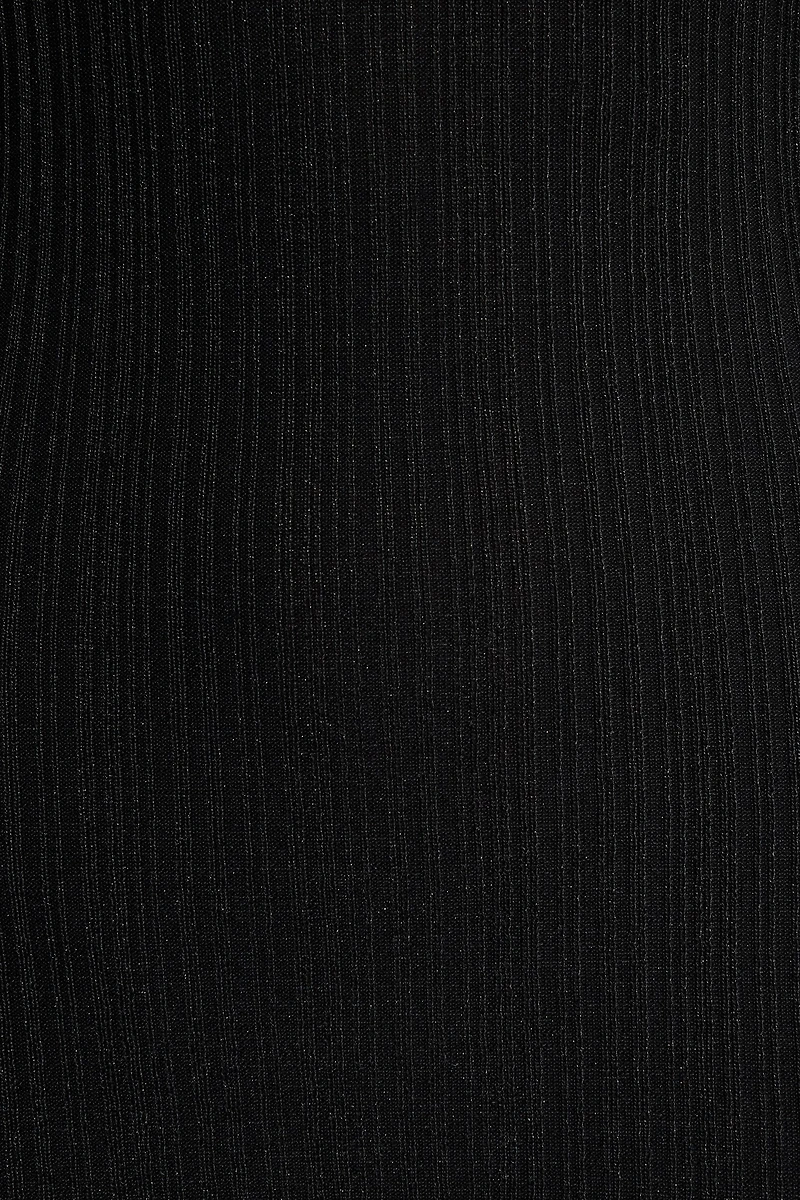 Ribbed Metallic Mini Dress
