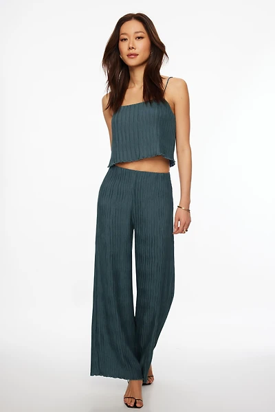 Pantalon froissée à jambe large Malika