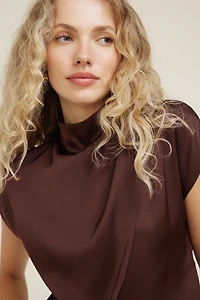 Blouse superposée en satin