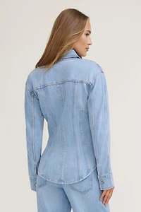 Chemise cintrée en denim Tencel