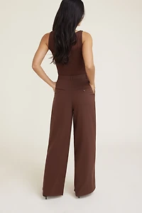 Pantalon plissé à jambe large