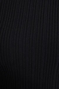 Minirobe en tricot côtelé à col bateau