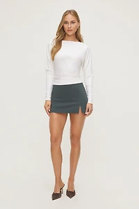 Minijupe-short à fente