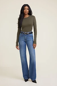 T-shirt à manches longues ajusté en coton