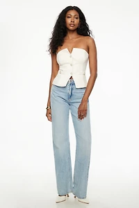 Haut tube boutonné style corset