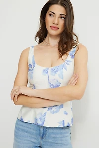 Tie Back Peplum Top