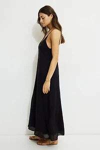 A Line Maxi Slip Dress