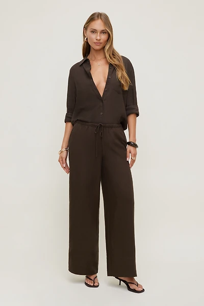 Chemise en lin surdimensionnée