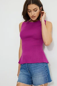 Camisole en tricot à dos ouvert