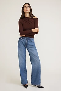 Jean ample Sydney à taille mi-haute