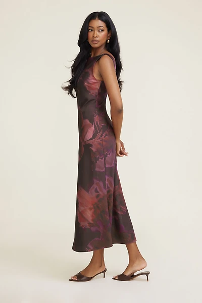Robe maxi en satin Liora