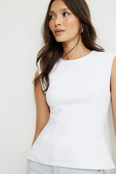 Camisole à taille cintrée en coton
