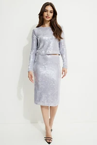 Alana Sequin Midi Skirt