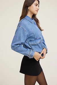 Blouson aviateur en denim Tencelᵐᶜ