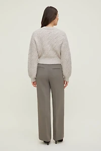 Chandail zippé à mailles torsadées