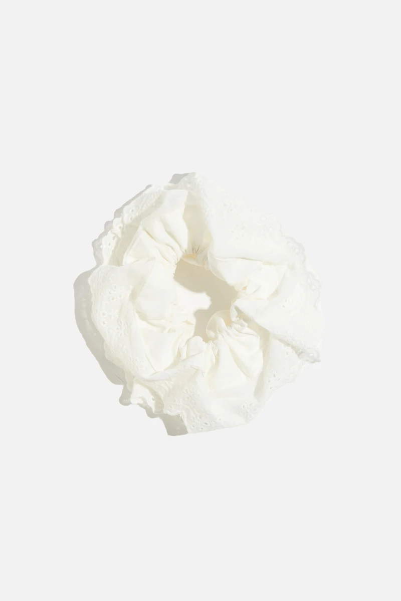 Ruffled Eyelet Scrunchie