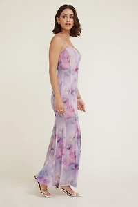 Robe maxi à col échancré style sirène Dahlia