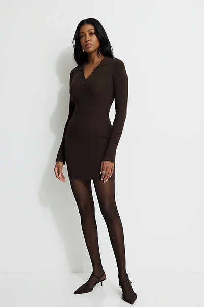 Minirobe polo en tricot côtel