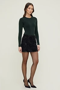 Justaucorps sculptant à col rond