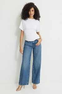 Andrea Shirred Jersey T Shirt