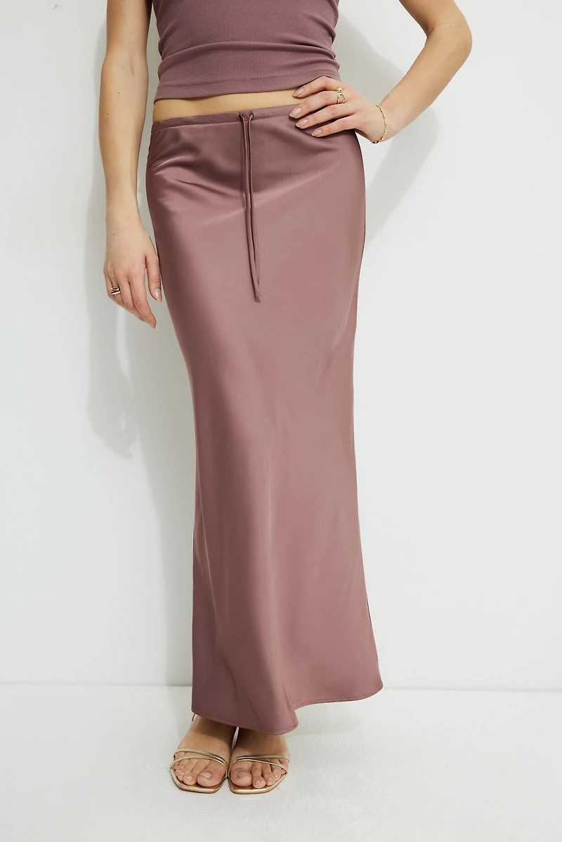Cary Satin Slip Maxi Skirt