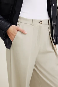 Pantalon plissé à jambe large