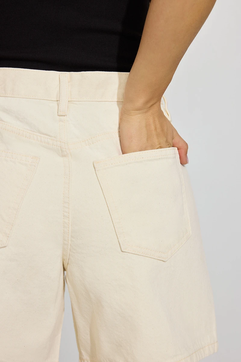 Short en denim A taille haute et coupe Charlie