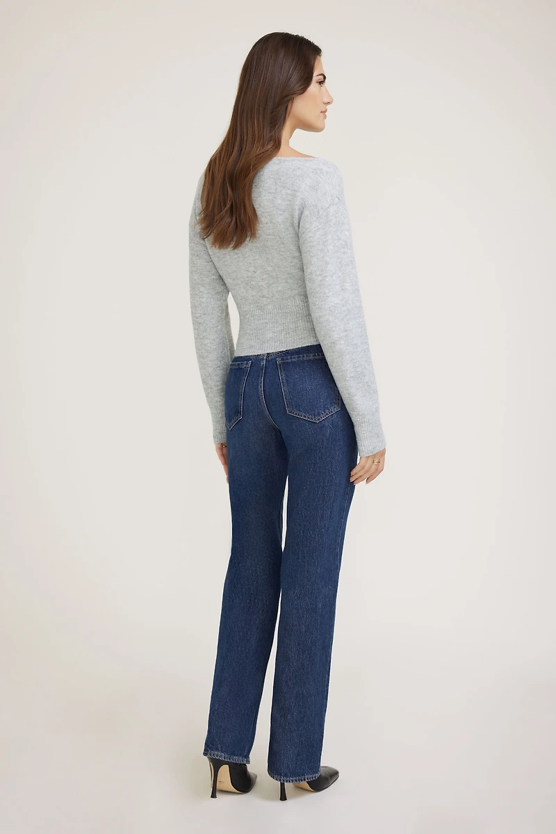 Juliet Cinched Boat Neck Sweater