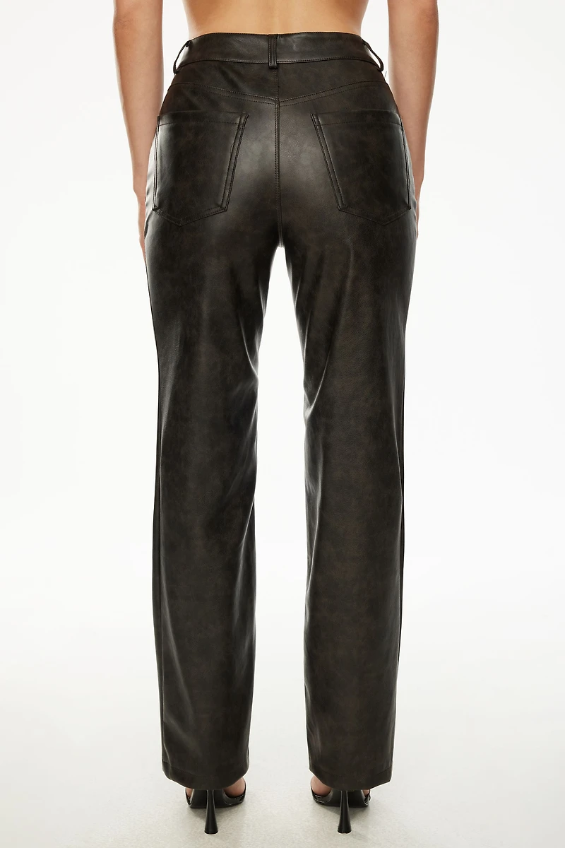 Pantalon droit en faux cuir Justina