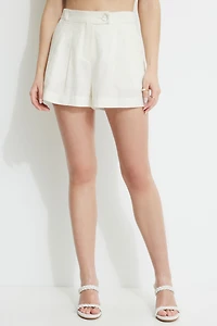 Short plissé en lin