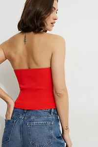 Mary Ribbed Halter Top