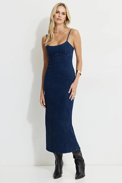 Robe maxi en denim