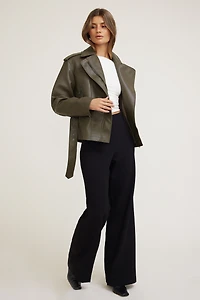 Pantalon épuré à jambe large