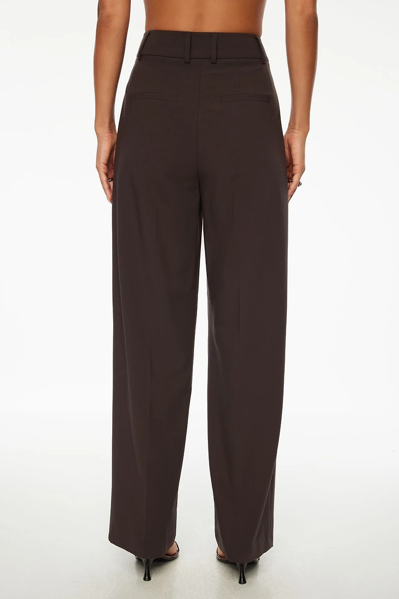 Pantalon Sofia plissé à jambe droite