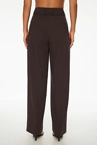 Pantalon Sofia plissé à jambe droite