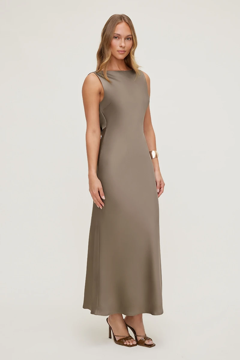 Nora Satin Maxi Slip Dress