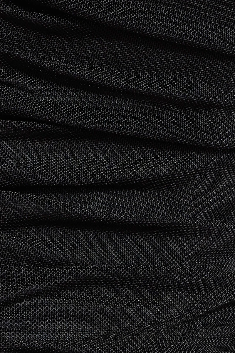Draped Mesh Corset Top