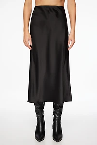 Melody Satin Slip Midi Skirt