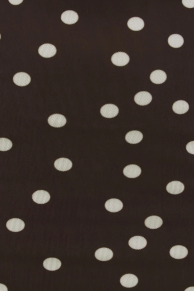 Polka Dot Mesh Maxi Dress