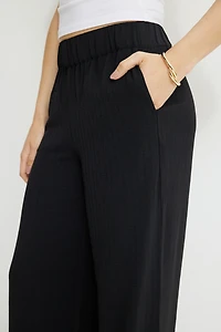 Pantalon à enfiler jambe large