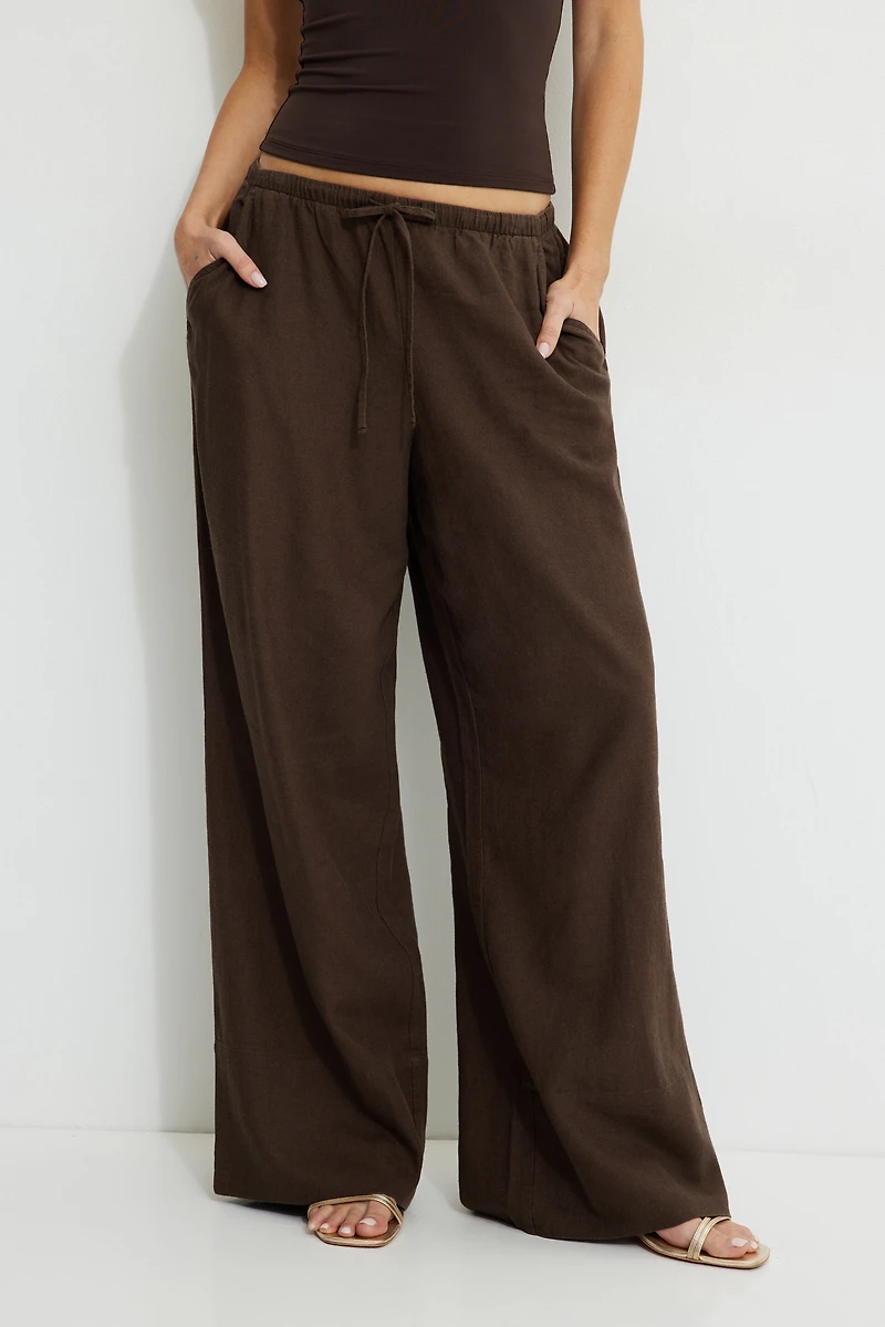 Leo Wide Leg Linen Pants