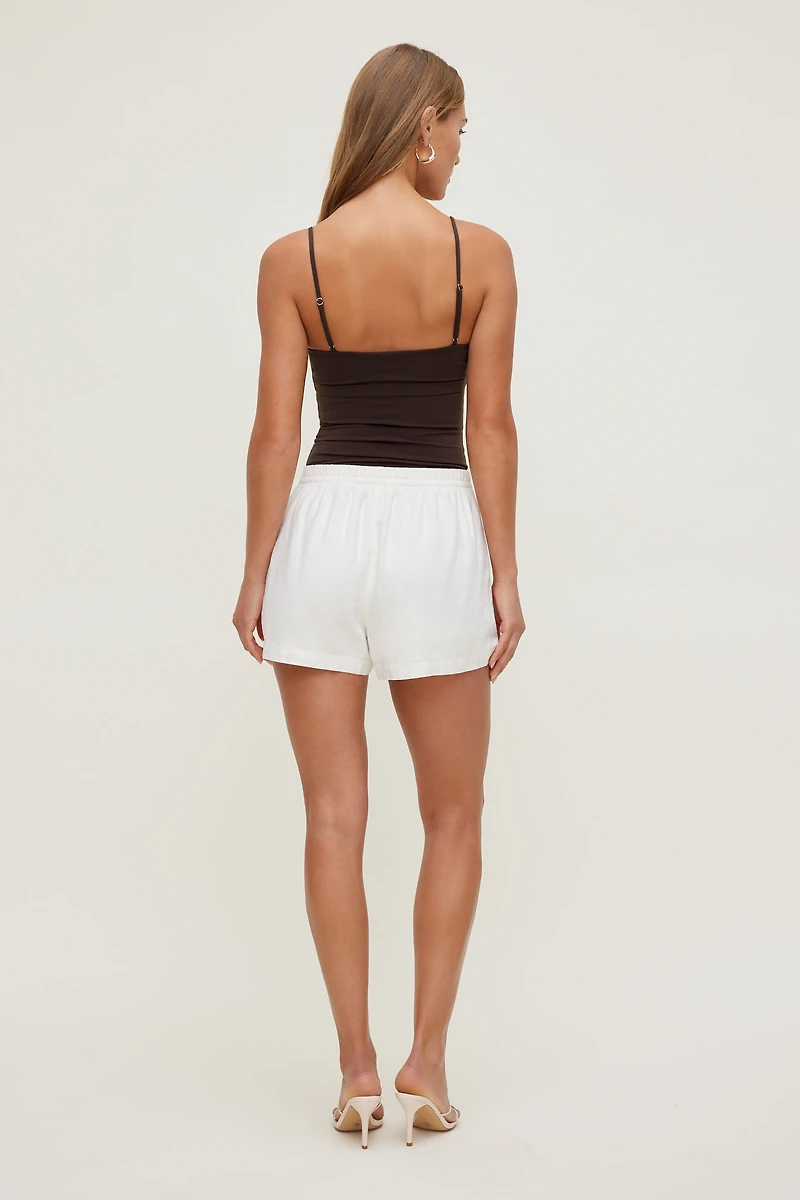 Linen Pull On Shorts