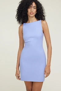 Open Back Ponte Mini Dress
