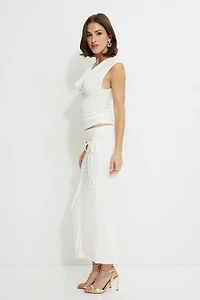 Jupe maxi portefeuille en jersey