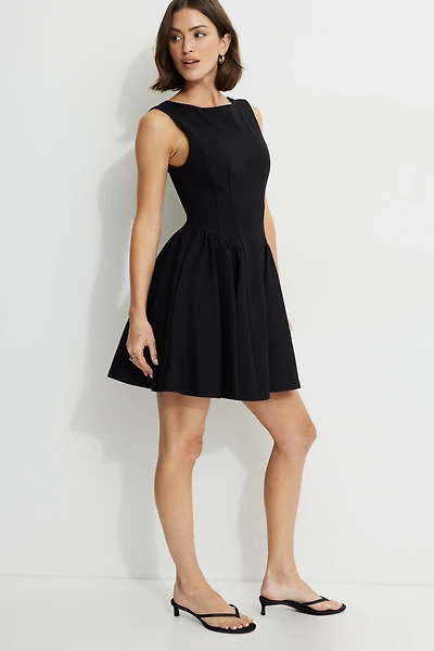 Kerina Flared Ponte Mini Dress