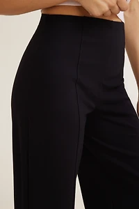 Pantalon à jambe large en tricot point de Rome