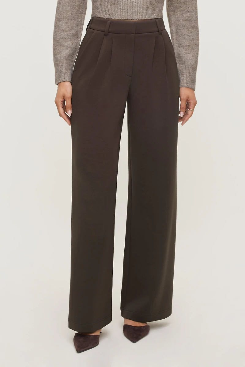 Pantalon à jambe large en scuba Anywear Alex