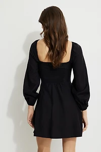 Amelie Balloon Sleeve Mini Dress